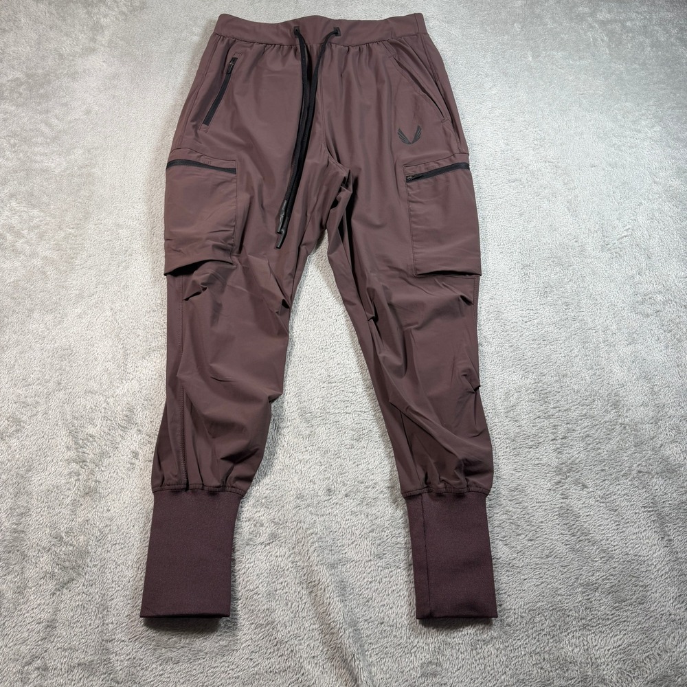 ASRV Tetra-Lite Cargo High Rib Jogger Pants Mens Small Faded Plum DSG-0698